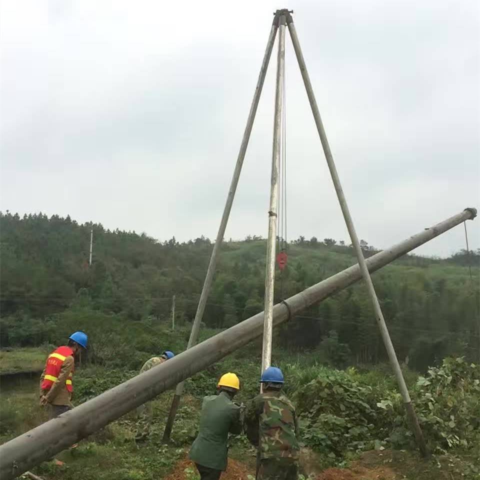 铝合金三角立杆机 水泥电杆立杆器