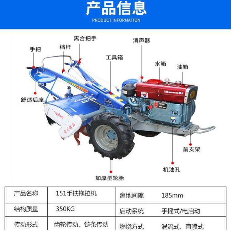 常州柴油動力旋耕機東風151底盤手扶拖拉機