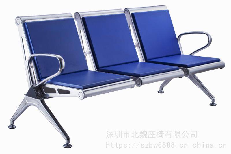 中款三人位钢制机场椅门诊候诊椅候诊连椅皮垫