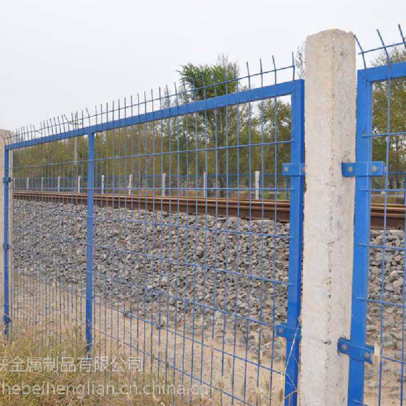 低碳钢丝双边丝框架护栏网高速公路铁路边框铁丝围栏网浸塑防护栏铁路防护网