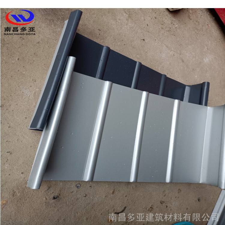 1mm厚铝镁锰合金板金属压型屋面瓦型430氟碳漆锁边瓦