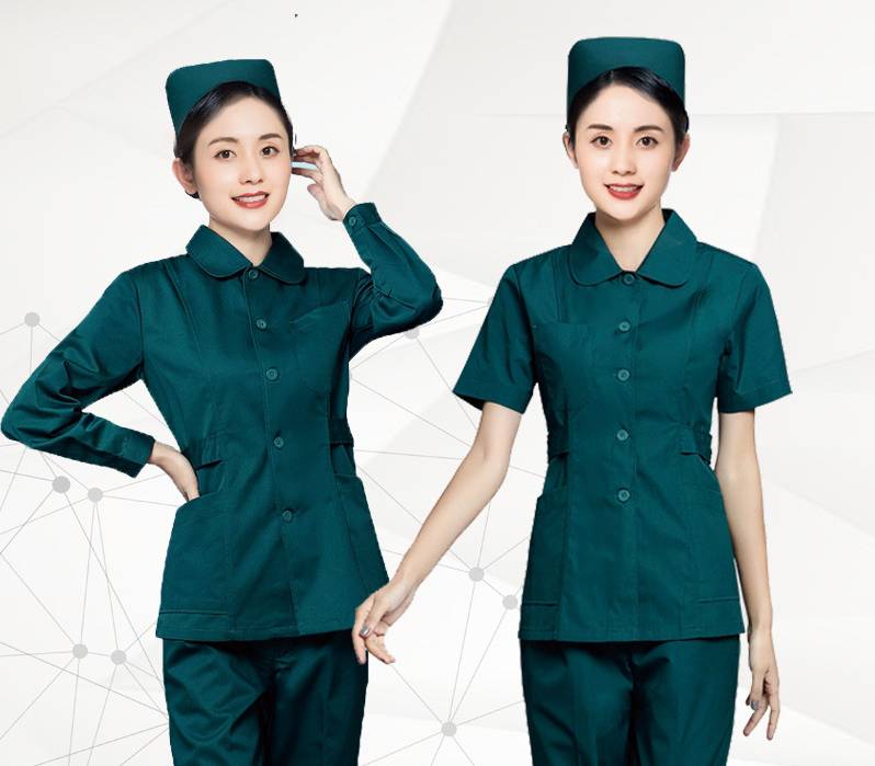 2022年新款春秋急救服长短袖分体套装墨绿装工作服医院医生服装