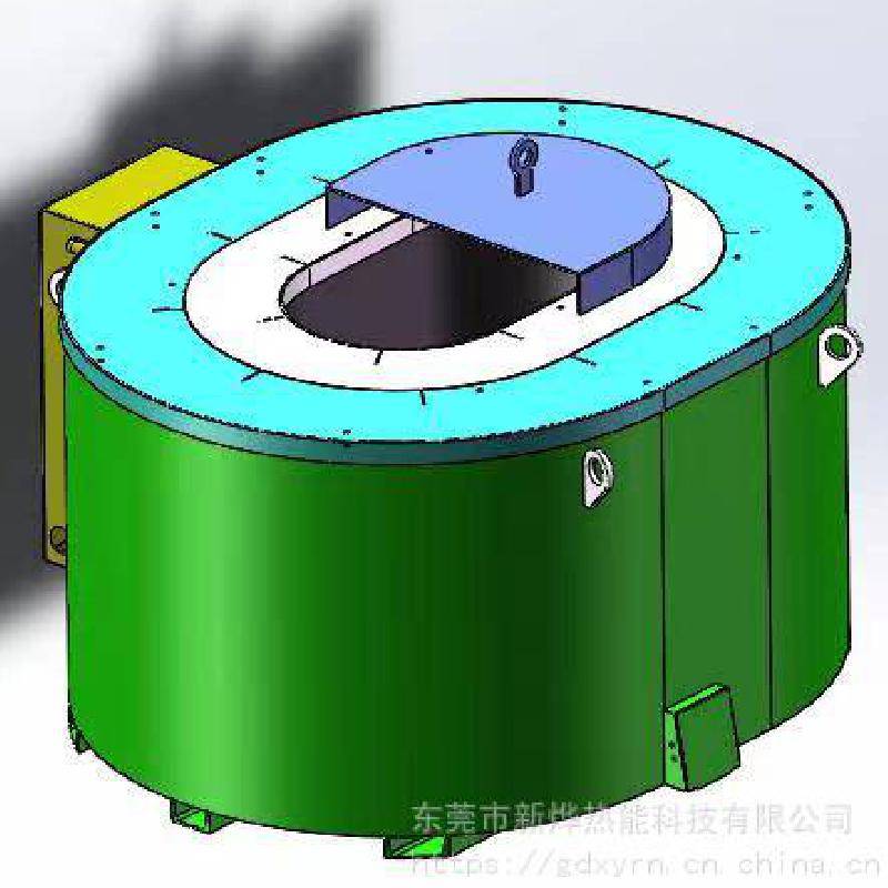 椭圆型铝合金熔炉坩埚式铝合金电熔化炉椭圆挡渣板炉功率大小接受定制