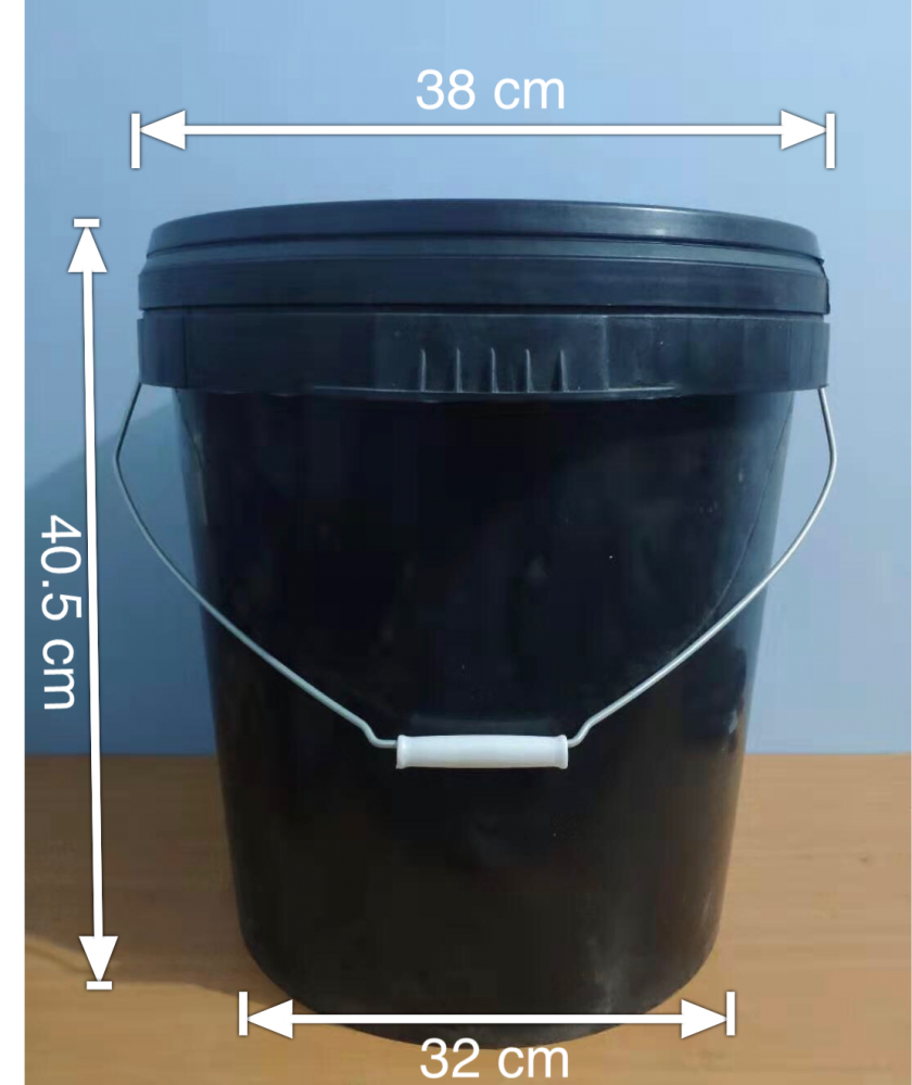 包装 塑料包装 塑料桶 陕西西安生产50公斤真石漆专用桶35升黑色广口