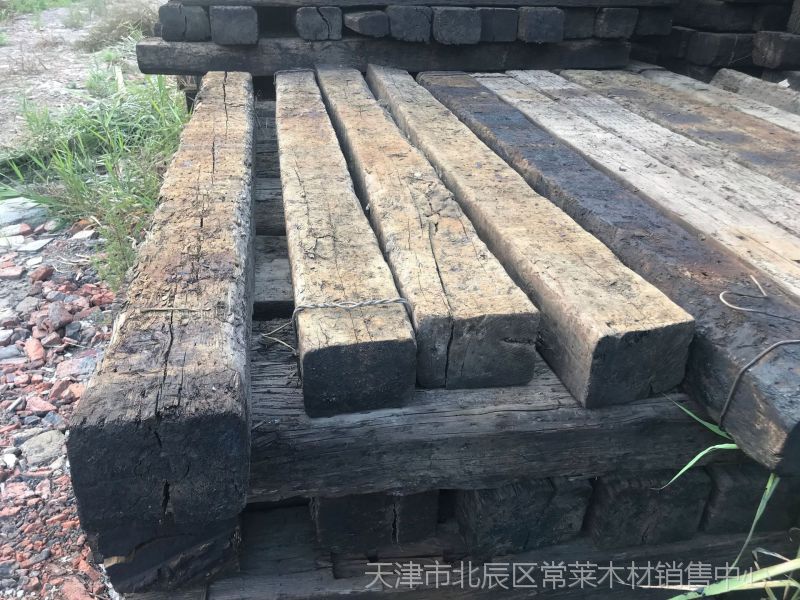 天津批发二手再用铁路旧枕木尺寸160*220*2500mm现货供应库存充足