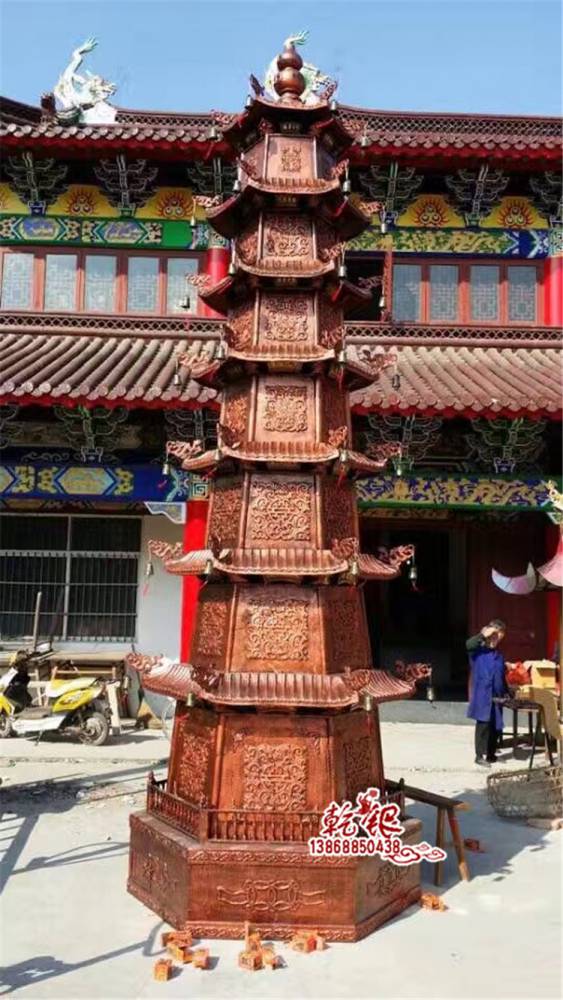 定做寺庙五层金钱塔户外环保烧纸炉道观景区佛堂庵堂焚烧塔供佛香炉