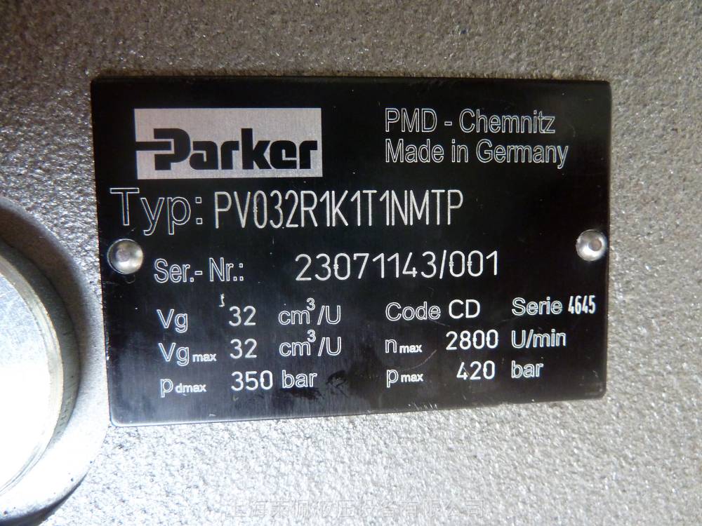 PV032R1K1T1NMTP美国派克PARKER柱塞泵