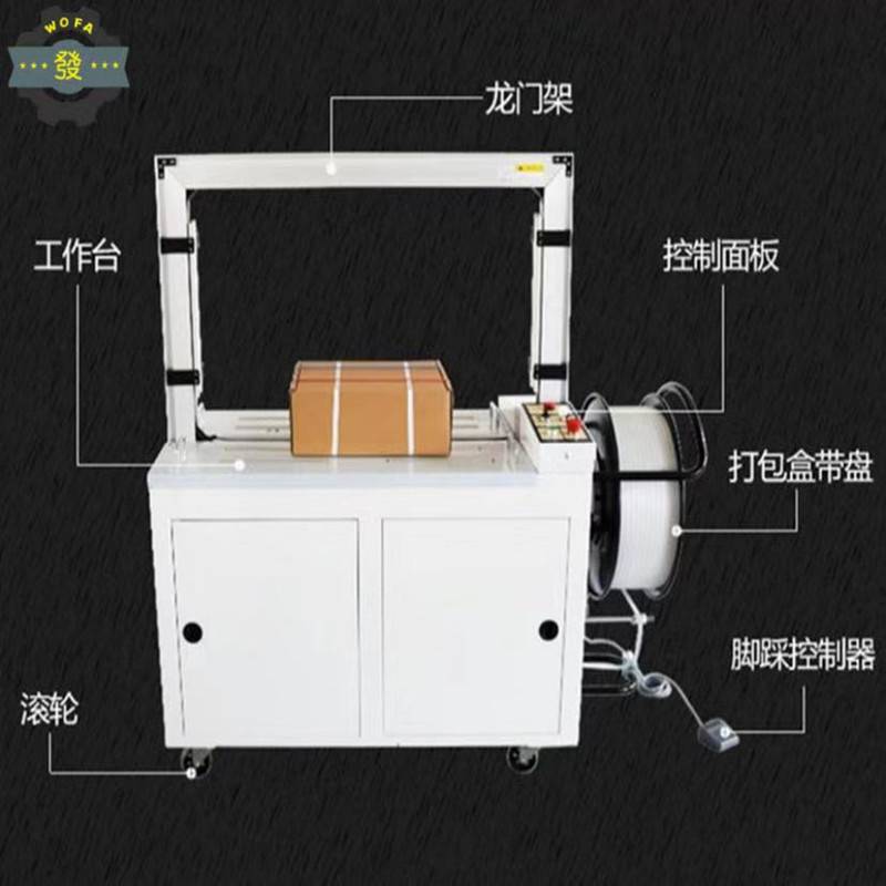 全自动龙门架打包机SK-101型鑫儒弈供应无人化超市百货纸箱捆扎机