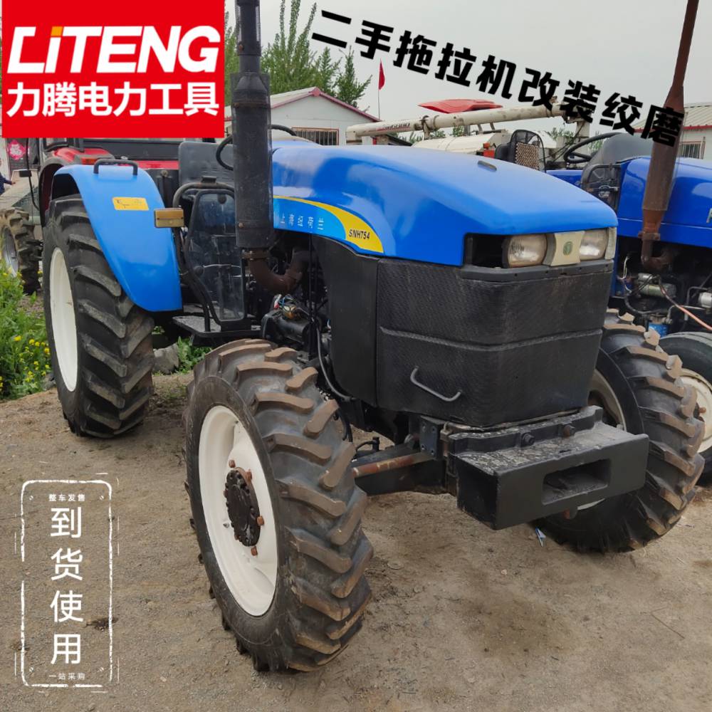 在哪里买到的质量好754型二手纽荷兰可改装收放线盘托杆机牵引机拖拉机改装的全新绞磨
