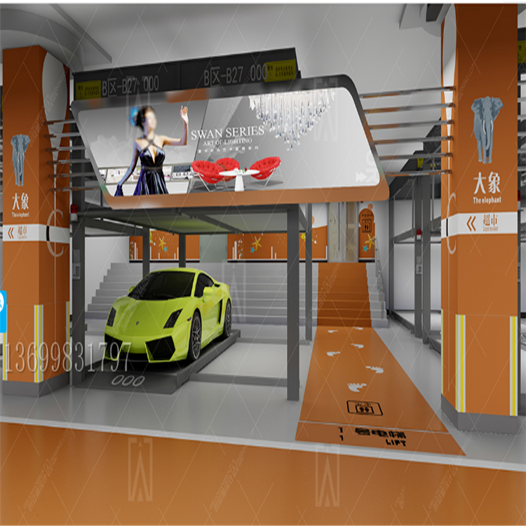 河北停车场3D立体效果图设计方案公司