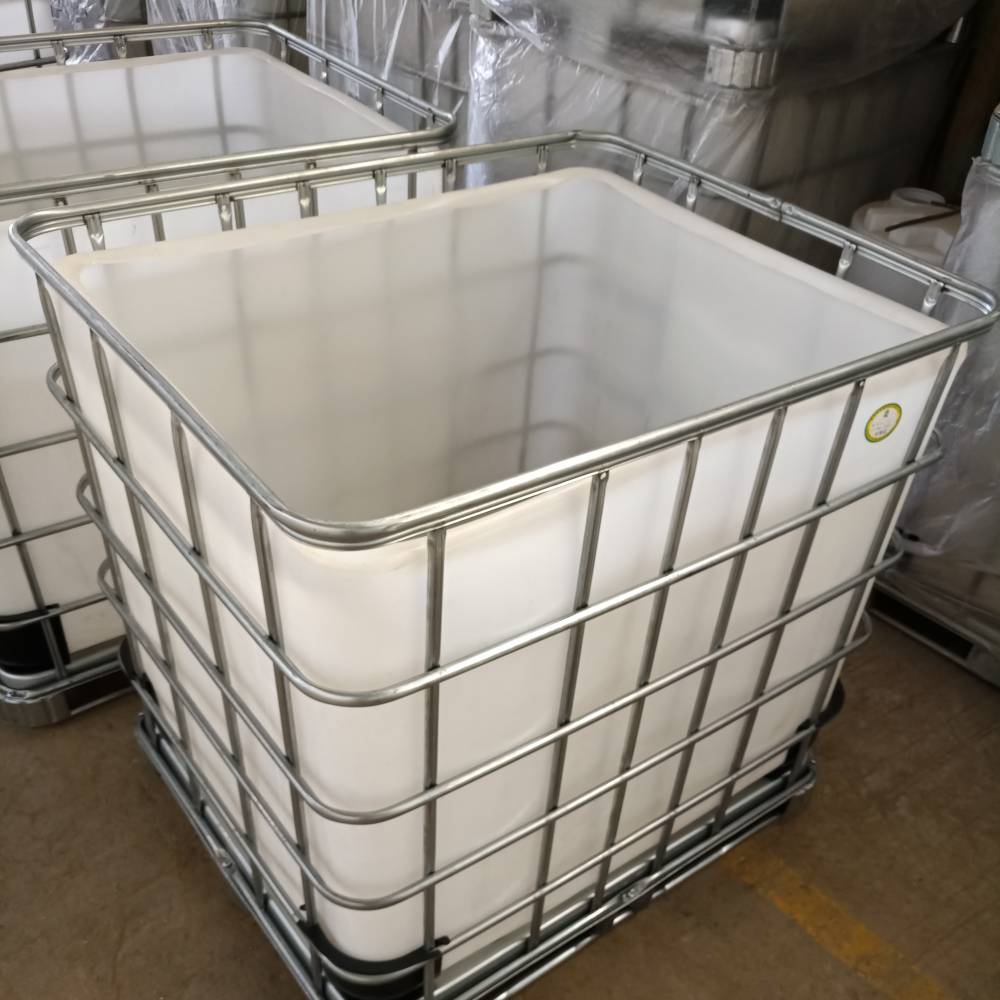 敞口IBC集装桶敞口吨桶1吨运输方形叉车桶带框架