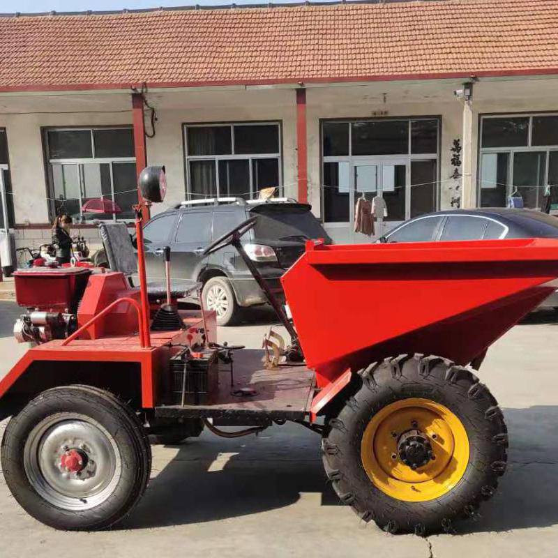 【布棚前翻四轮车 工程拉混凝土1吨翻斗车 电启动翻斗车】图片