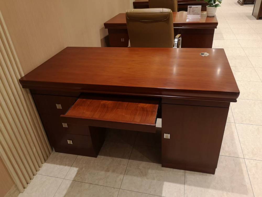 总裁办公老板桌办公台 中式实木办公桌椅大班台