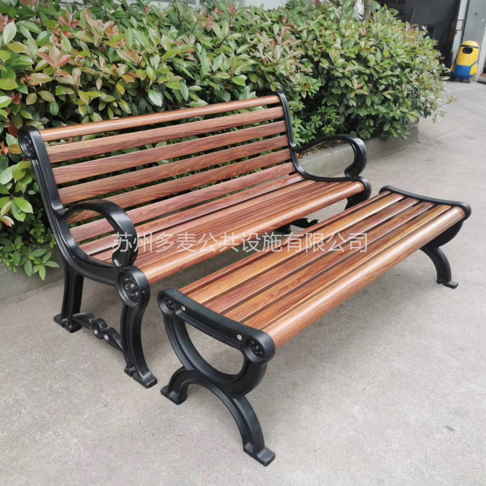安康公园实木椅定制价格安康园林钢木椅制品厂安康街道休闲椅生产厂家