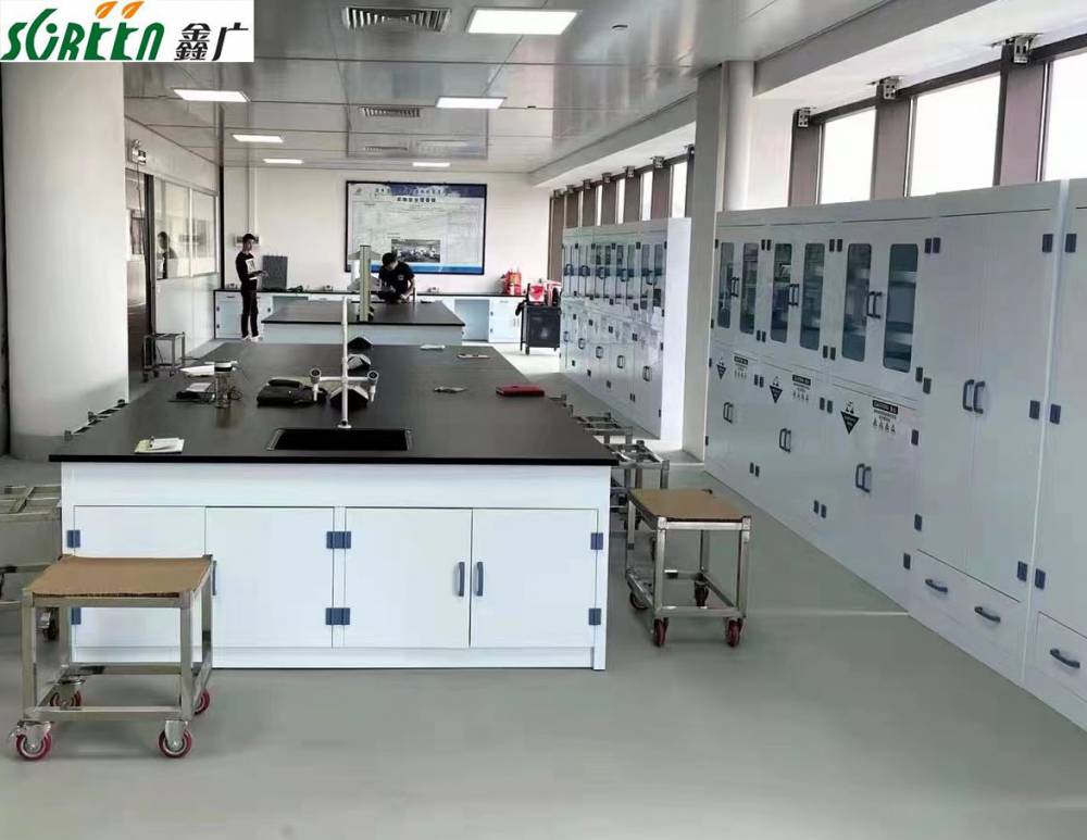 鑫广PP实验台设备定制化学试验操作台耐酸碱实验仪器摆放台