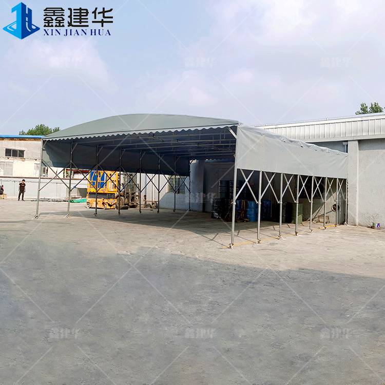 雄县移动焊接防风棚图片-专业定做移动推拉雨棚厂商