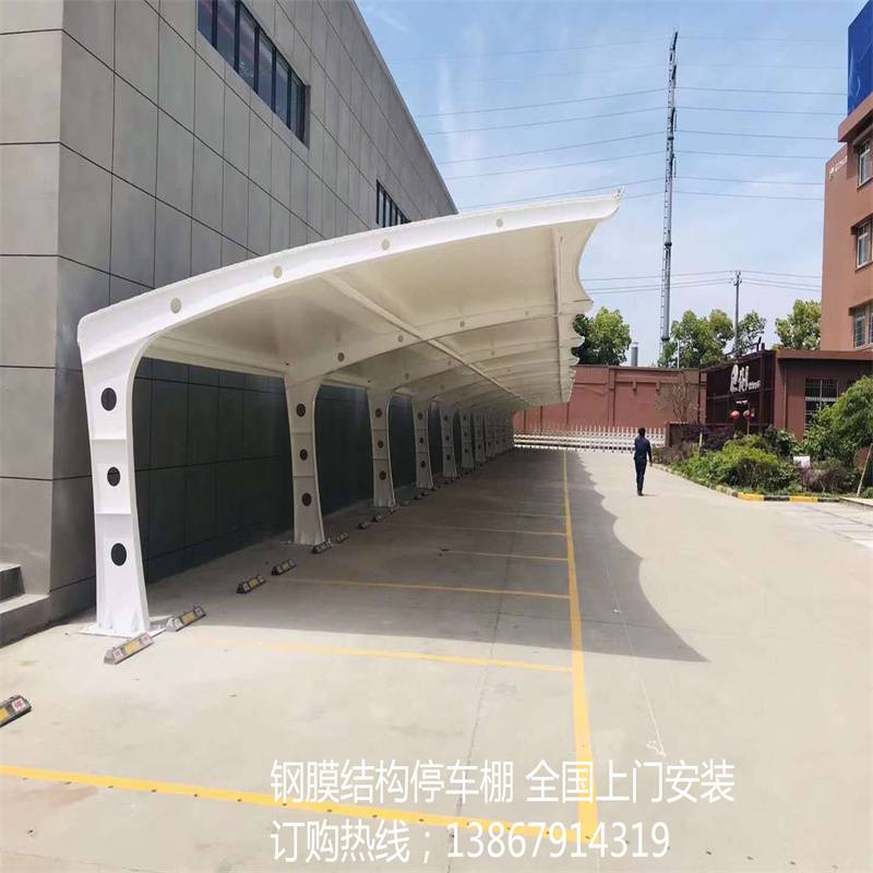萍乡张拉膜pvdf膜材销售 膜结构自行车棚 承接全国工程