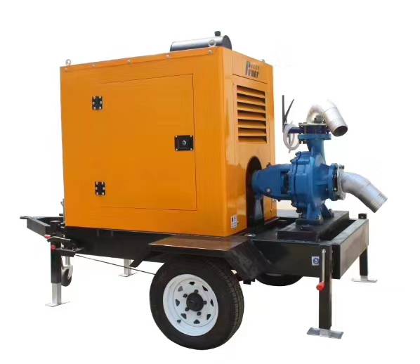 防汛抗旱移动泵车 8寸柴油机水泵机组 大流量无堵塞铸铁自吸泵