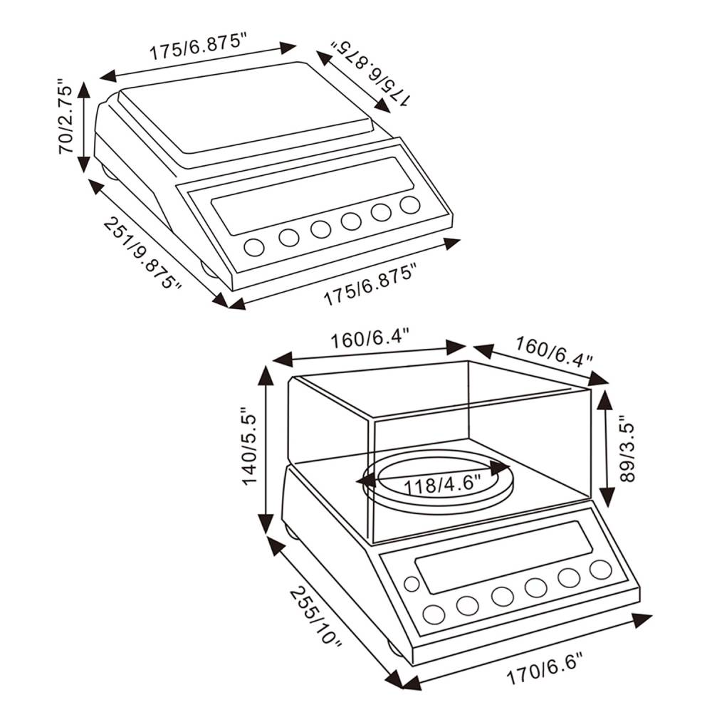 MEASURETEK/東恒精密電子秤電子天平ES-HA300g秤盤φ118mm精度001g