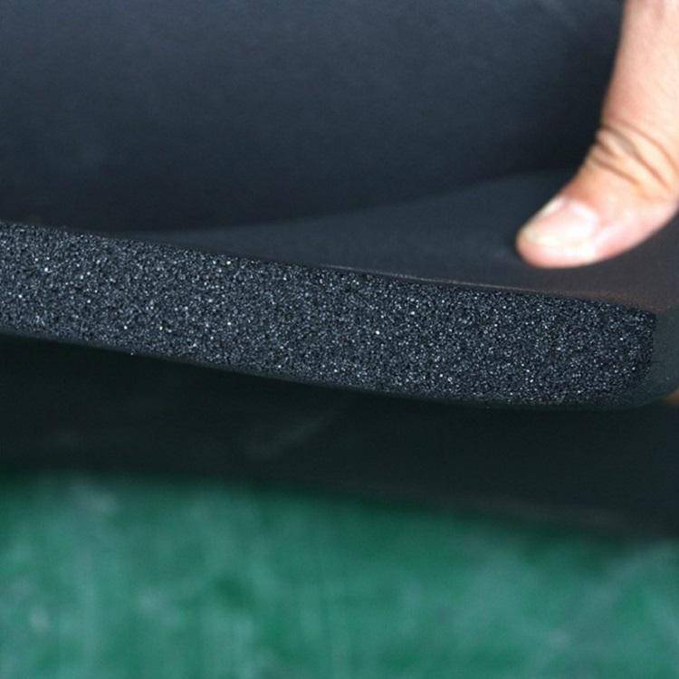 黑色海绵橡塑板隔音效果b1级20厚25厚橡塑棉