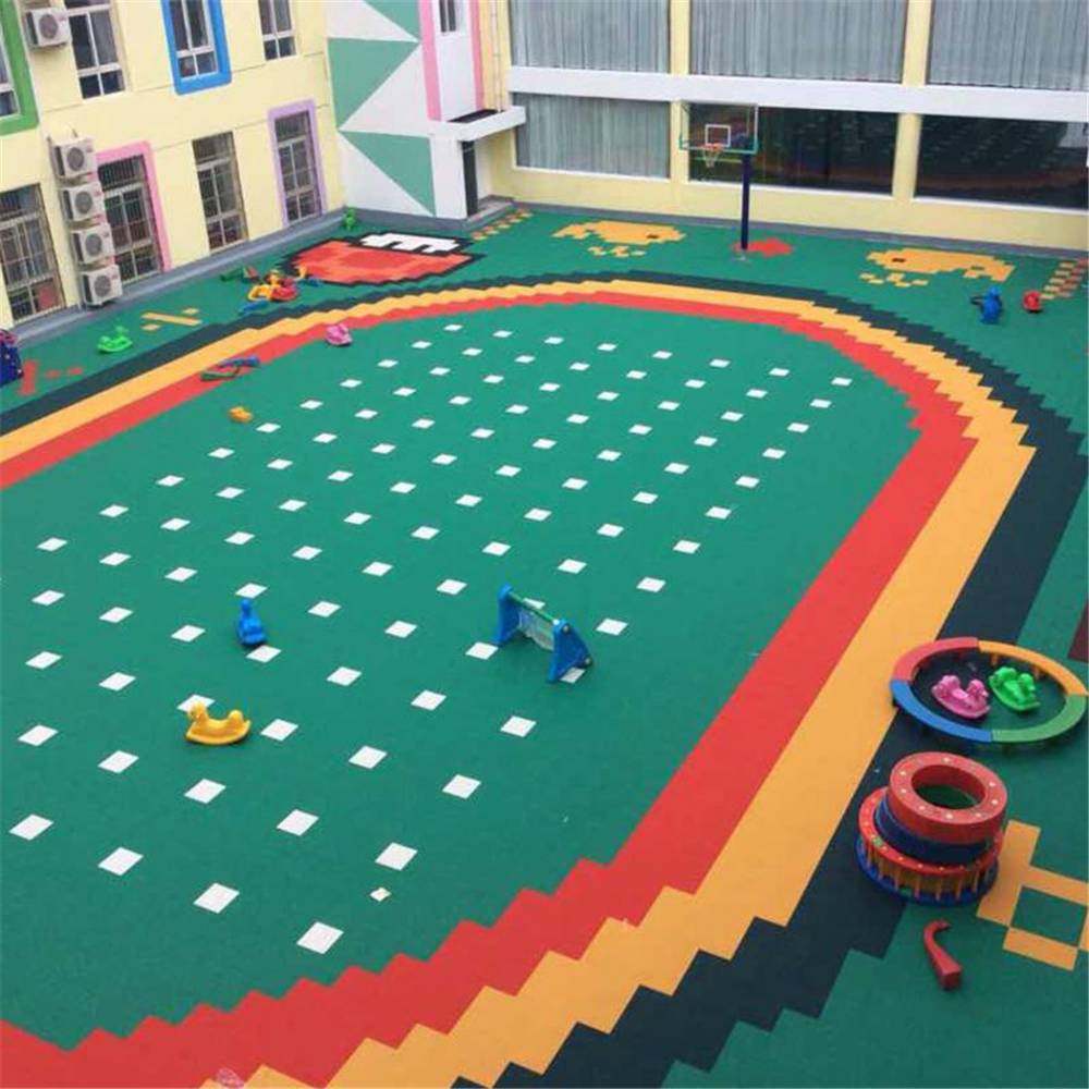 悬浮地板幼儿园室外篮球运动场甘肃兰州户外防滑塑胶地垫悬浮拼装地板