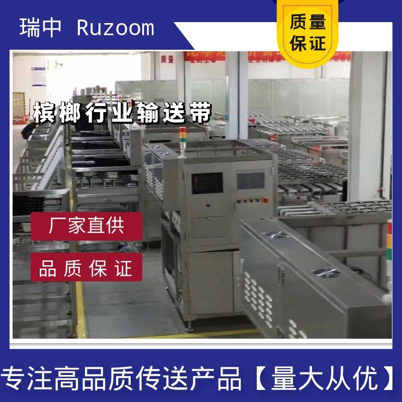 Ruzoom瑞中槟榔输送皮带槟榔分选平皮带加工色选同步带槟榔分级输送带