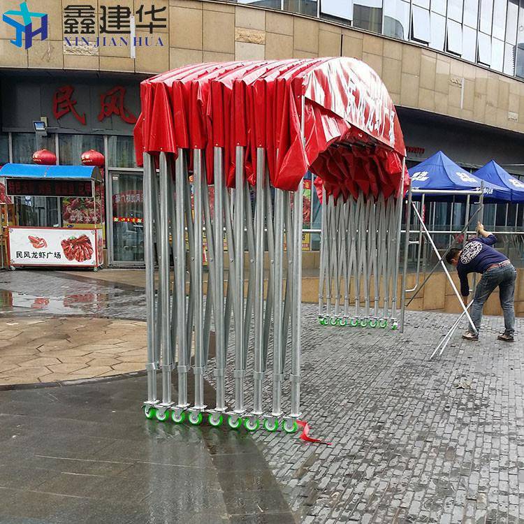 河北鹿泉 推拉遮阳篷 印字折叠遮阳棚 雨蓬价格