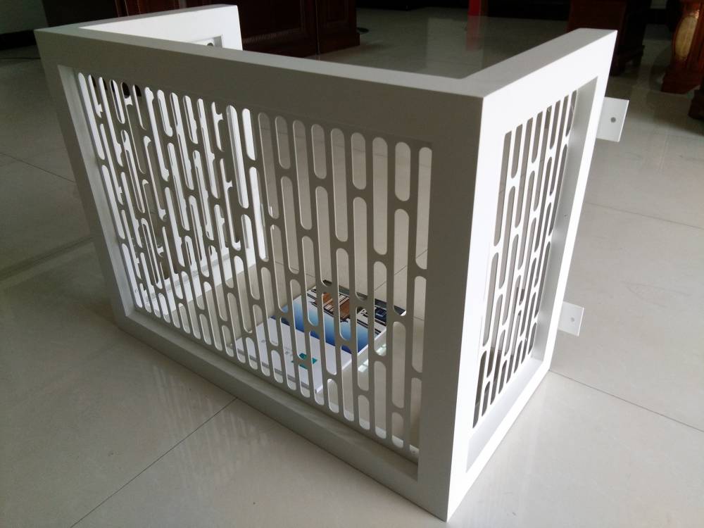 【空调保护罩厂家定制,室内铝合金空调罩,雕花空调罩,冲孔空调罩】