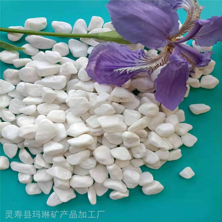 产销水磨石子白色碎石子6-9毫米白色砾石