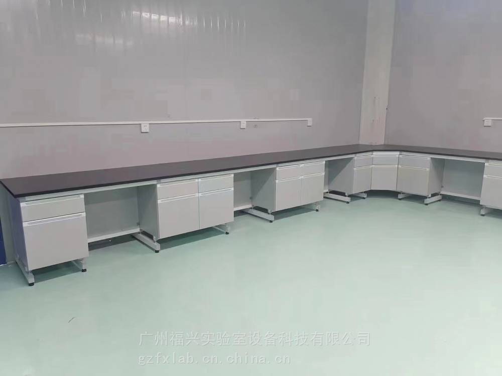 化验室带试剂架实验台 钢木操作台加工 实验室家具定制
