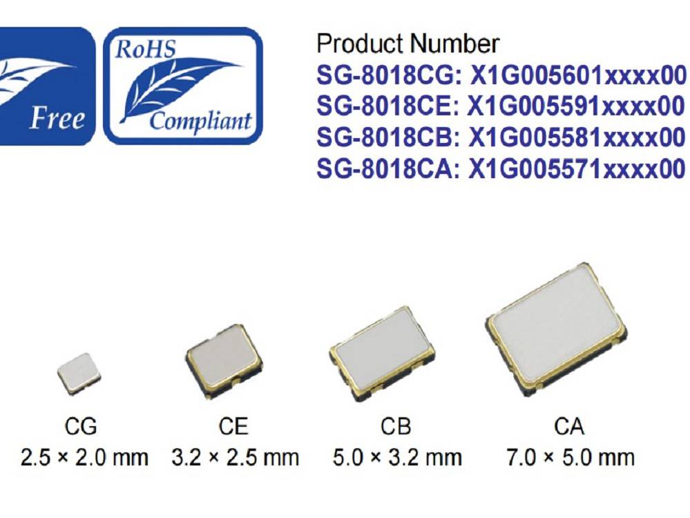 爱普生晶振SG-8018CB晶振X1G0055810013低电源电压晶振