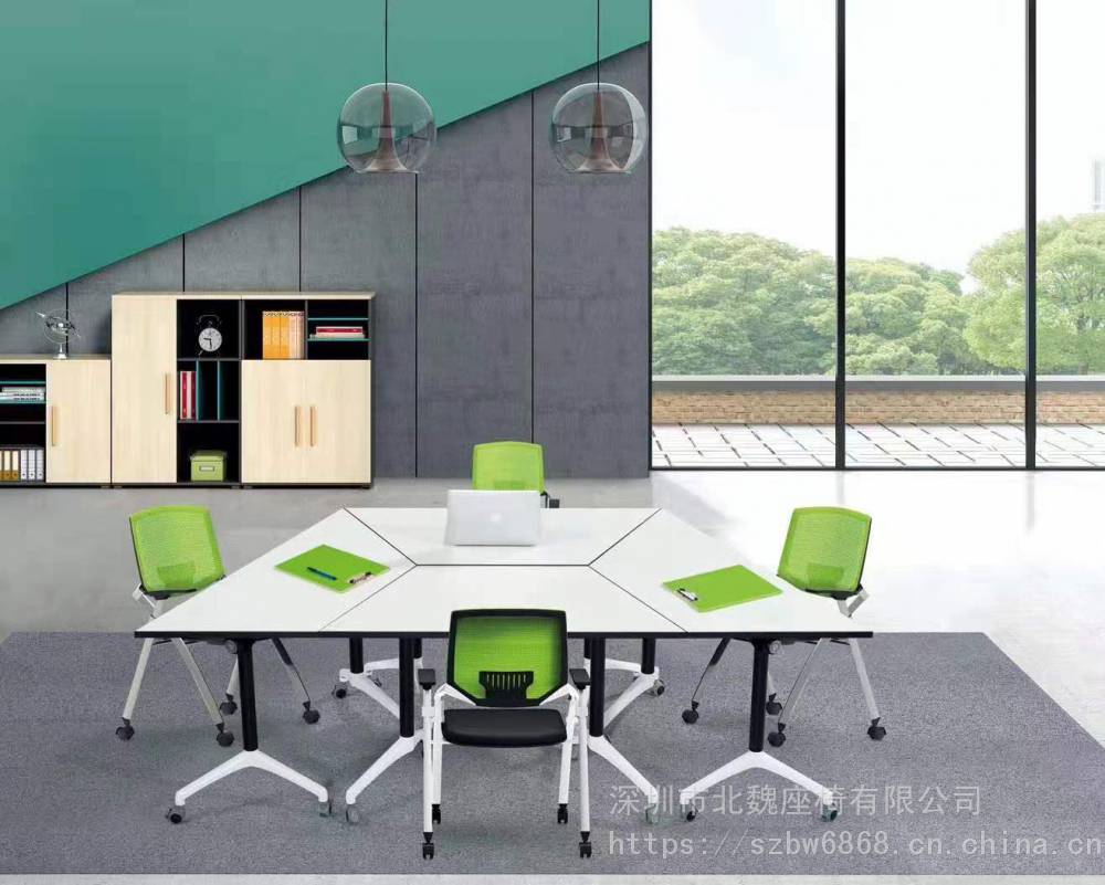 深圳PXZ001多功能折叠会议桌安装图片