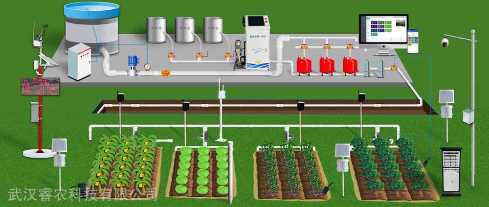 智能水肥一体灌溉机大棚农业4g手机自动控制滴灌浇地设备灌溉系统