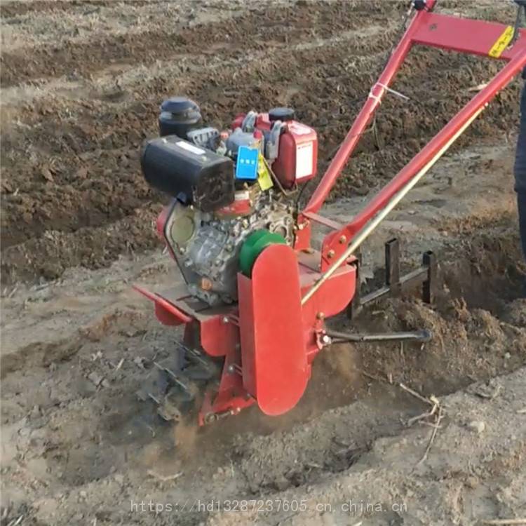 志鴻小型鏈條履帶式山丘微耕機坡地趟地機播種施肥犁地機