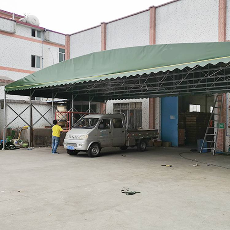 活动遮阳雨棚合肥长丰STCF-01厂房屋顶悬空智能雨篷