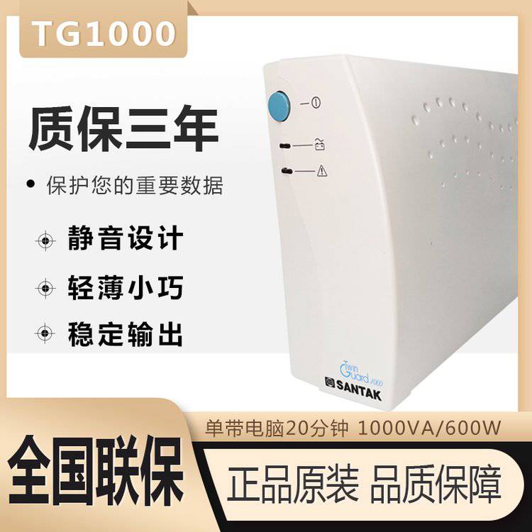 山特TG-E1000后备式ups不间断电源电脑收银机路由器备用