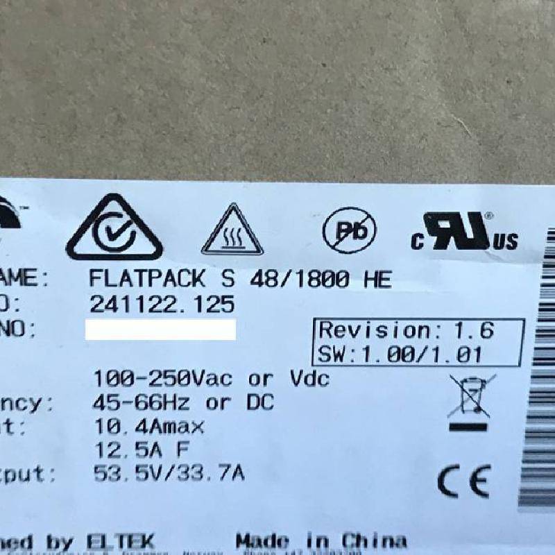 ELTEKFlatpack248/3200HE48V3200W易达高效整流模块