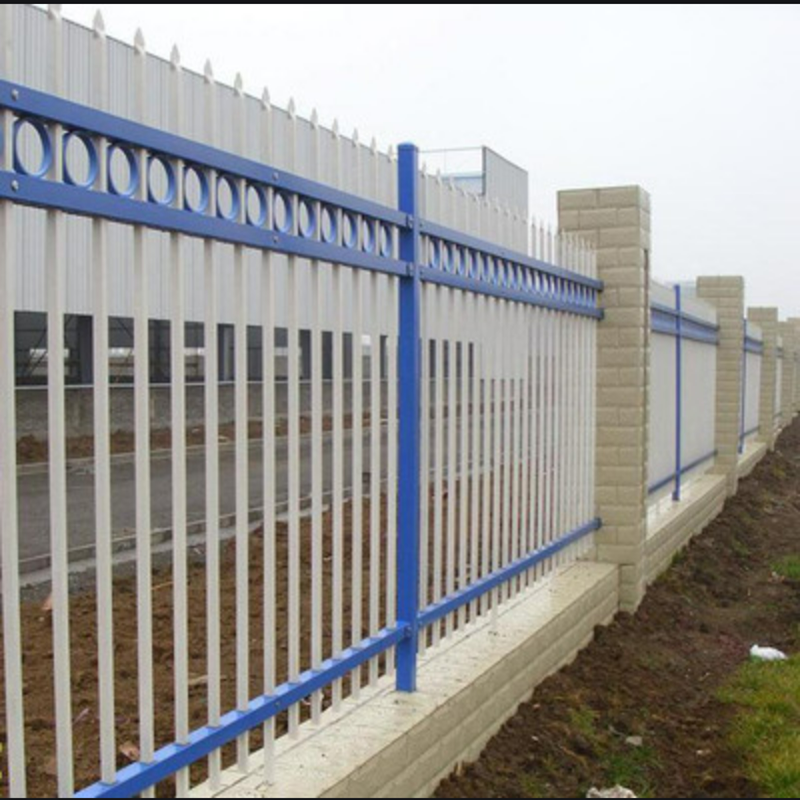 海蓝锌钢护栏小区锌钢围栏铁艺护栏草坪护栏阳台栏杆如何定期维修