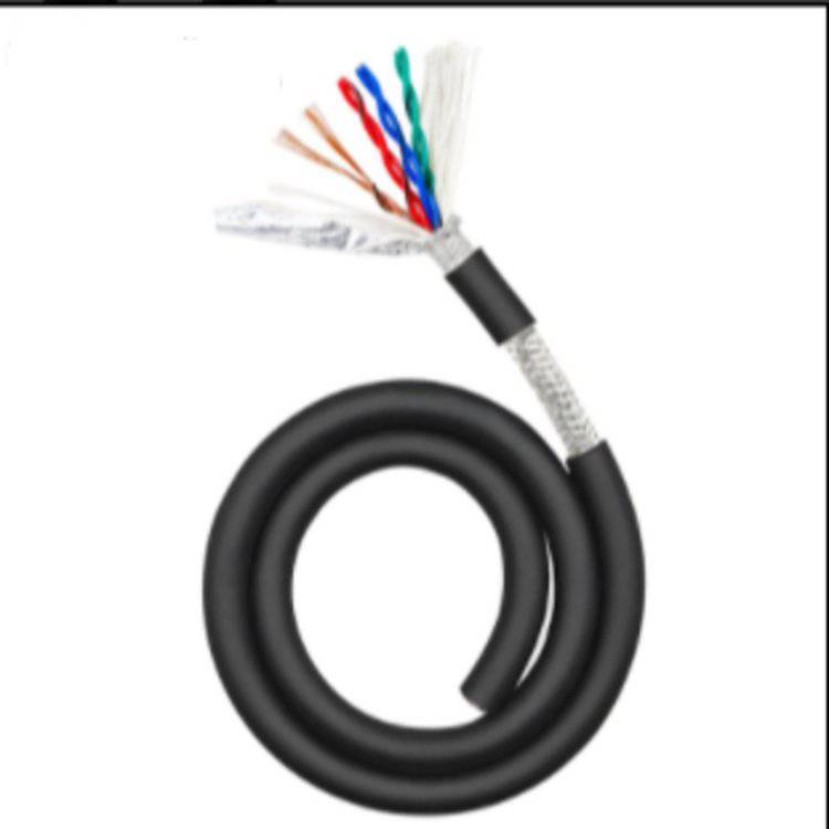 耐油污耐磨抗撕裂防老化TRVVPS双绞屏蔽柔性拖链电缆61626芯02平方