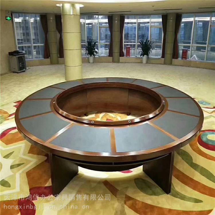 天津环形会议桌，合理摆放会议桌和其他装饰物，让会议室成为交流
