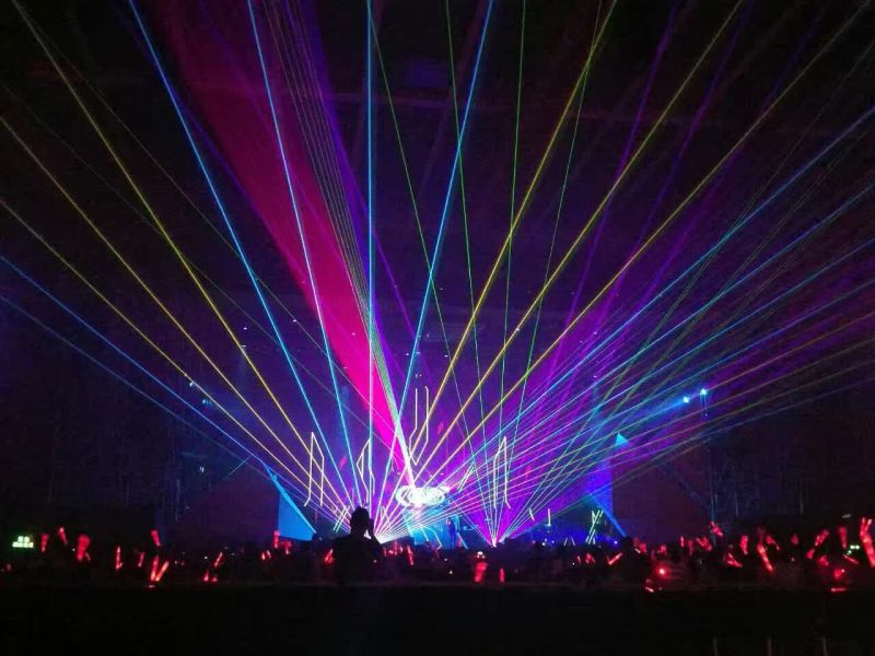 1-2w单绿/全彩激光灯xzj105酒吧红绿蓝高速振镜全彩动画激光舞台灯