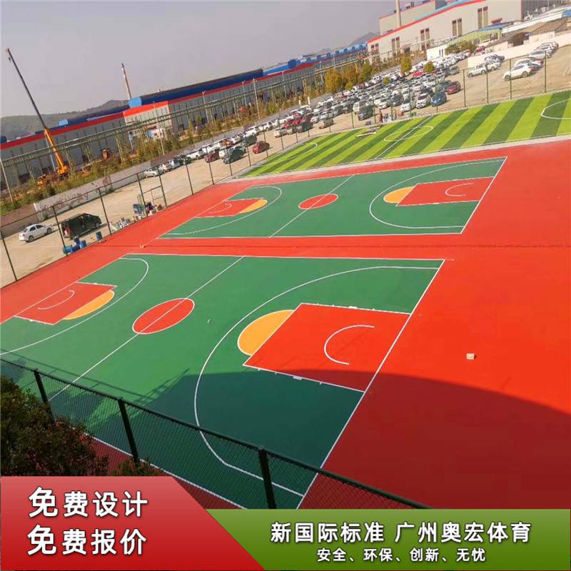 南京硅pu篮球场，幼儿园篮球场，南京塑胶篮球场