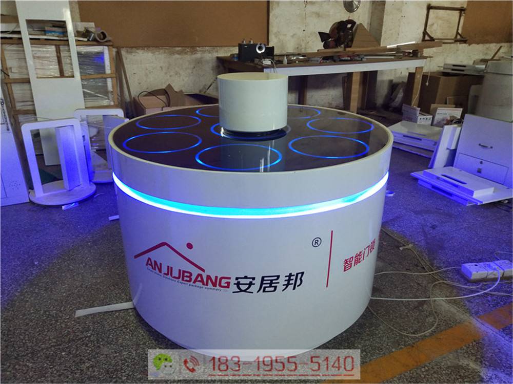 上海卢湾电子锁展示柜360度旋转圆锁柜专柜正品