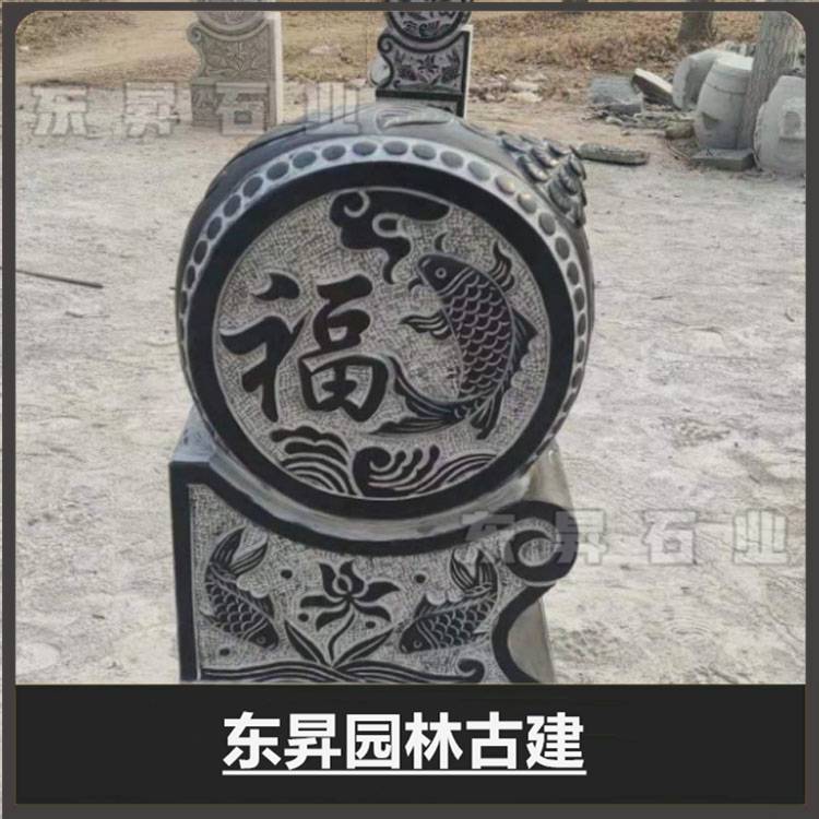 石雕抱鼓石四合院门口石鼓仿古做旧门当质地坚韧结构厚实