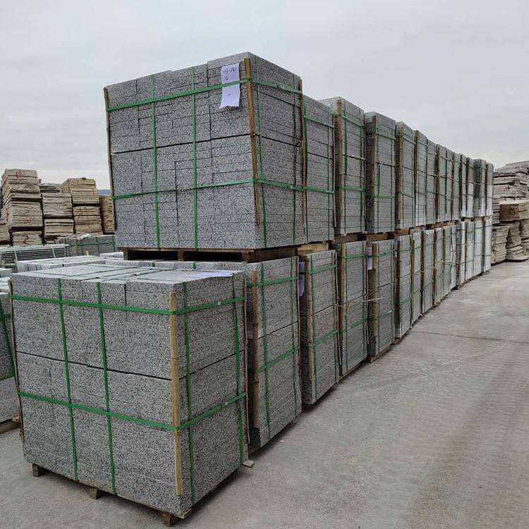 芝麻白建材批發石材廠火燒面芝麻白隨州白麻石毛板山東直供