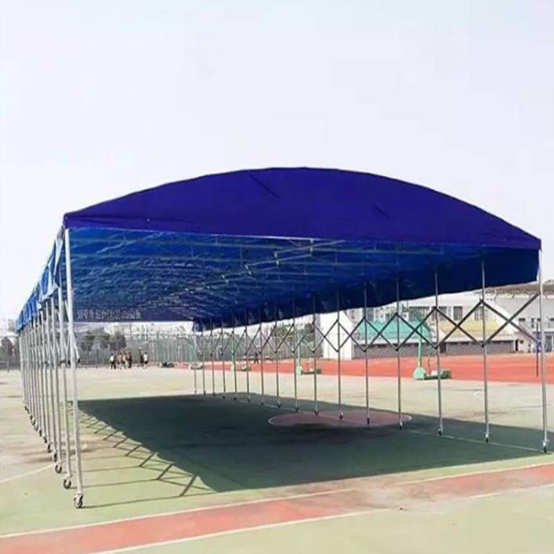 南昌篮球场伸缩遮雨棚环保防尘帐篷XYGG-23推拉活动折叠蓬个性定做