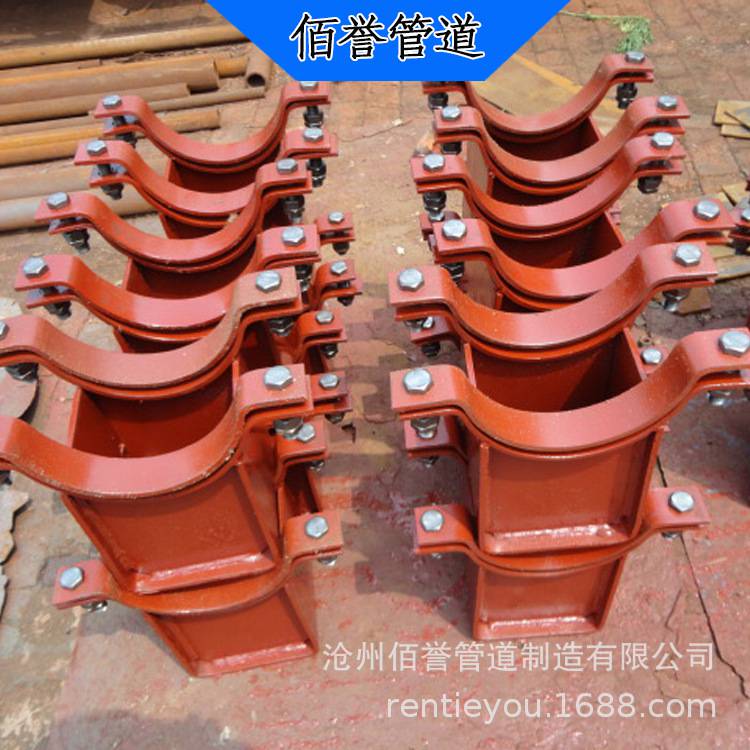 佰誉生产DN500红木保冷管托蒸汽管道镀锌支架来图加工