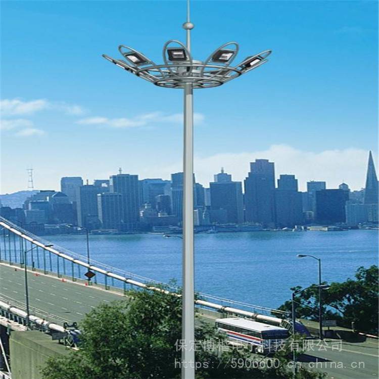 中杆灯十字路口15米半高三叉路灯13米中高杆灯