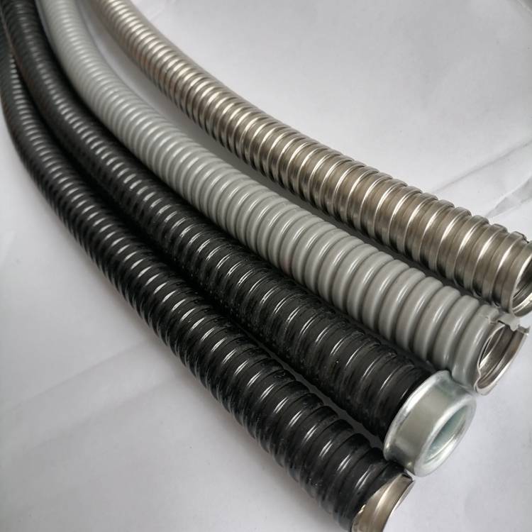 阻燃加厚PVC金属穿线管镀锌包塑蛇皮管20mm包塑金属软管