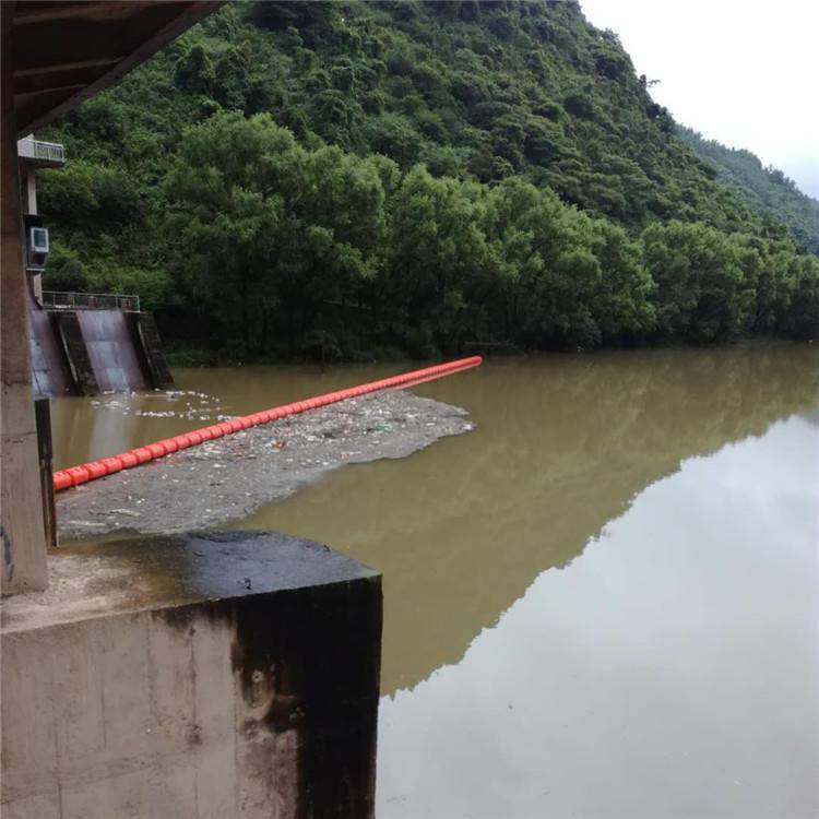 河道漂浮垃圾拦截浮筒现货水电站拦污漂安装